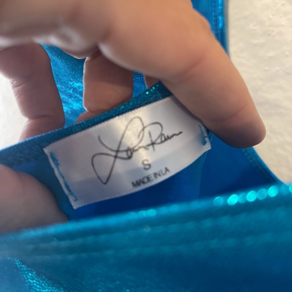 Laina Rauma onepiece bikini thong Metallic Blue Sm - Picture 9 of 12